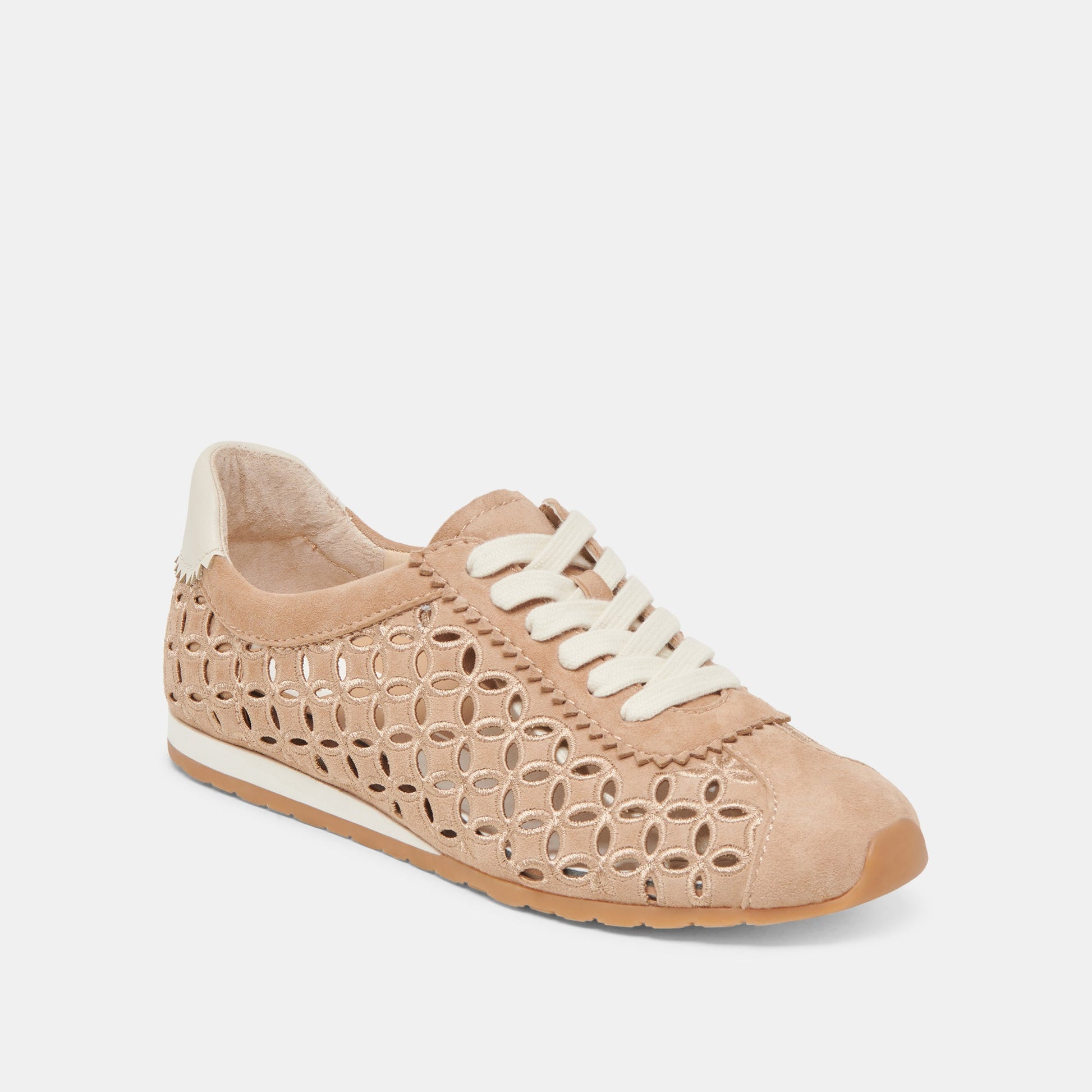 Dolce Vita DANIE EYELET PERF SNEAKERS CAMEL SUEDE