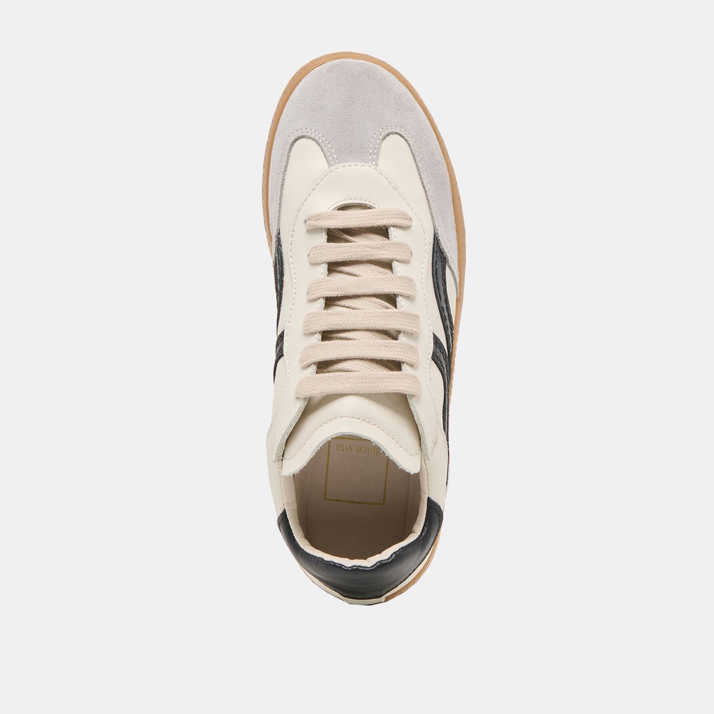 Dolce Vita Rebel White Black Leather Sneakers