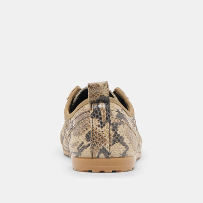 Dolce Vita Viper Snake Print Embossed Leather Sneakers