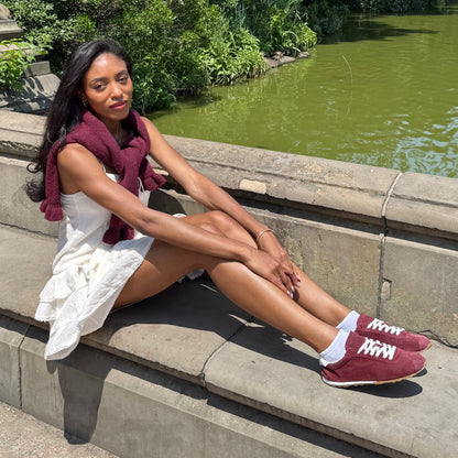 Dolce Vita Serina Burgundy Suede Sneakers