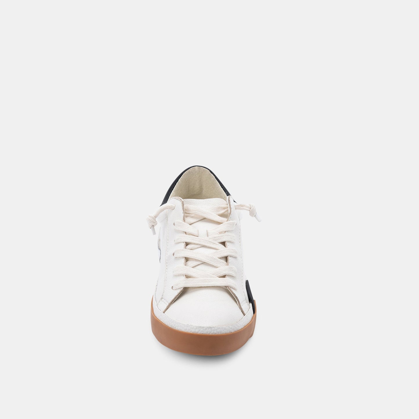Dolce Vita Zina Wide Sneakers White Black Leather