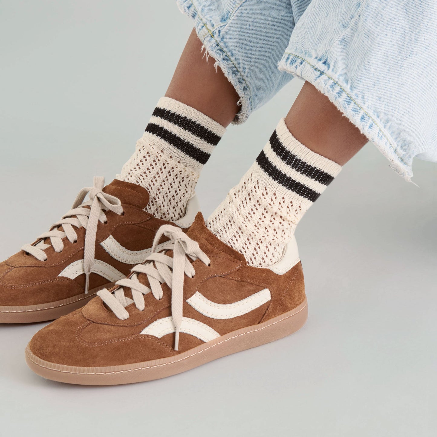 Dolce Vita Rebel Pecan Suede Sneakers