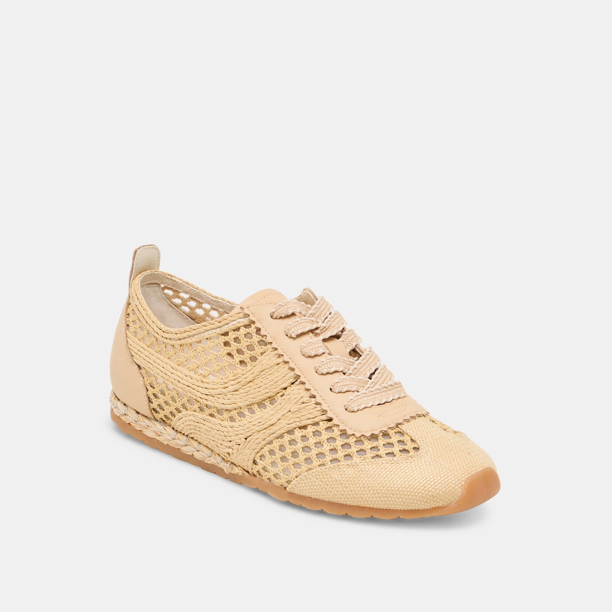 Dolce Vita Dream Lt Natural Woven Raffia Sneakers