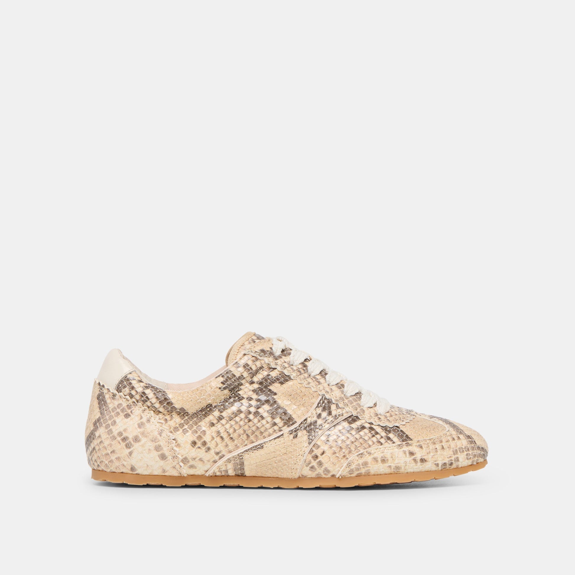 Dolce Vita Dorie Natural Snake Embossed Leather Sneakers