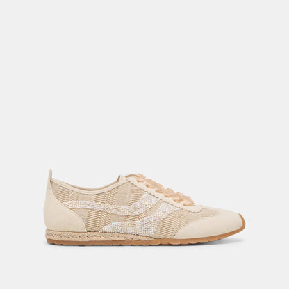 Dolce Vita DREAM BEAD SNEAKERS NATURAL MULTI BURLAP