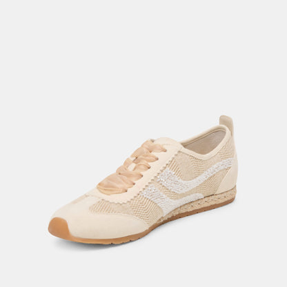 Dolce Vita DREAM BEAD SNEAKERS NATURAL MULTI BURLAP