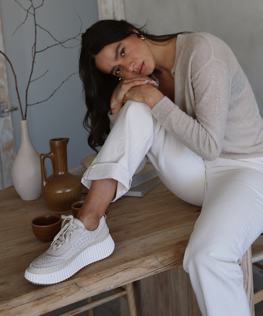 Dolce Vita Dolen Sneakers in Sandstone Knit - Dolce Vita Women's Footwear