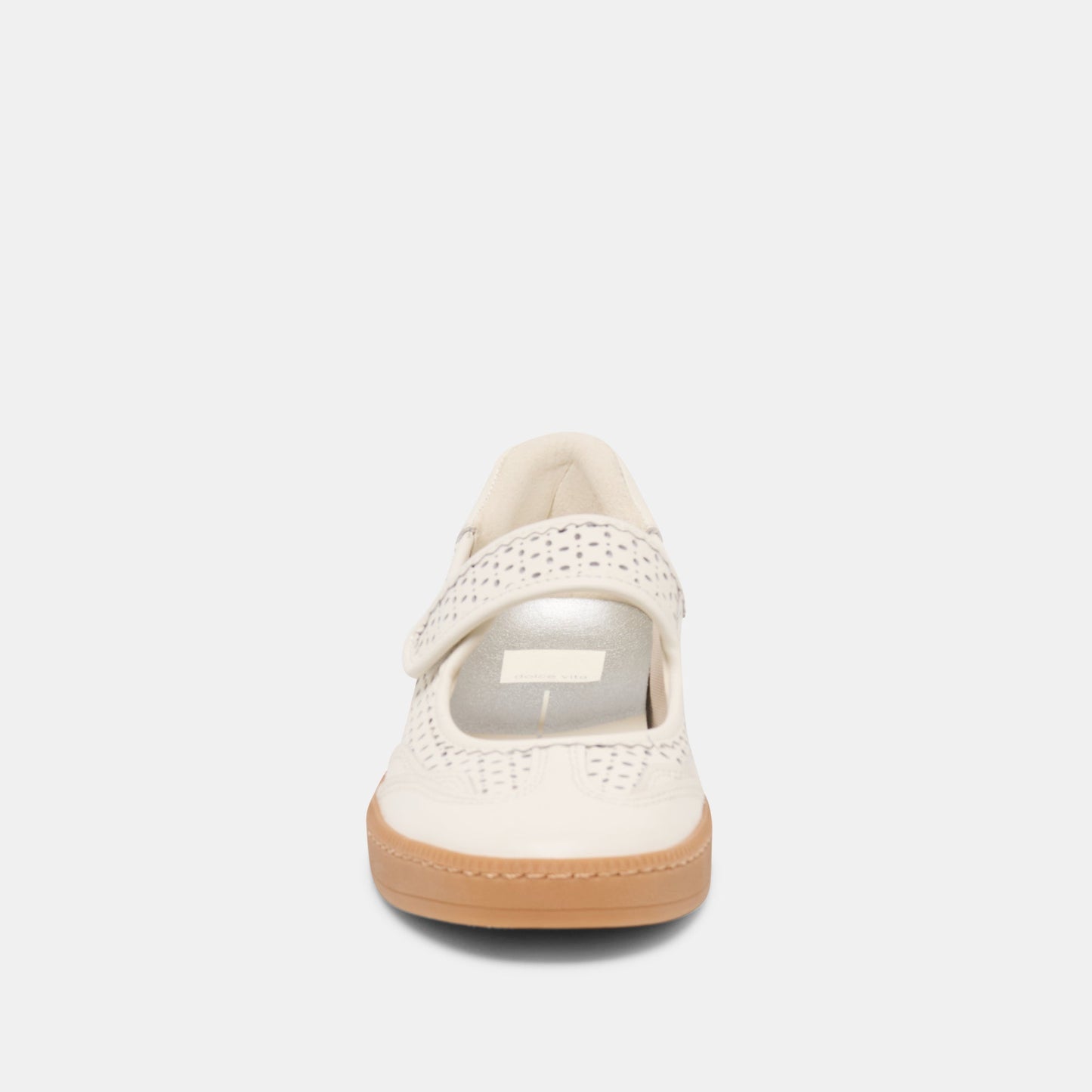 Dolce Vita Nanet White Perforated Leather Sneakers