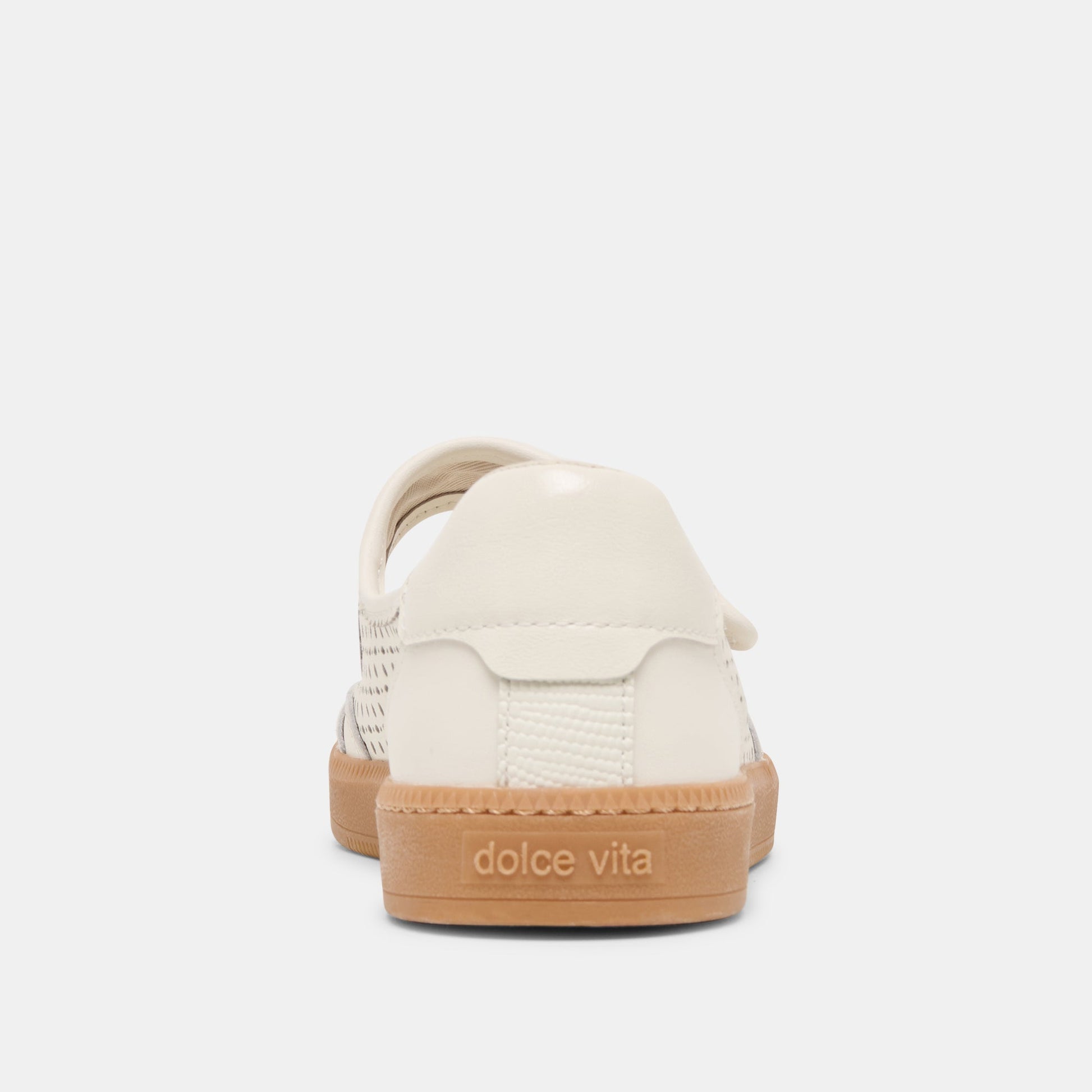 Dolce Vita Nanet White Perforated Leather Sneakers