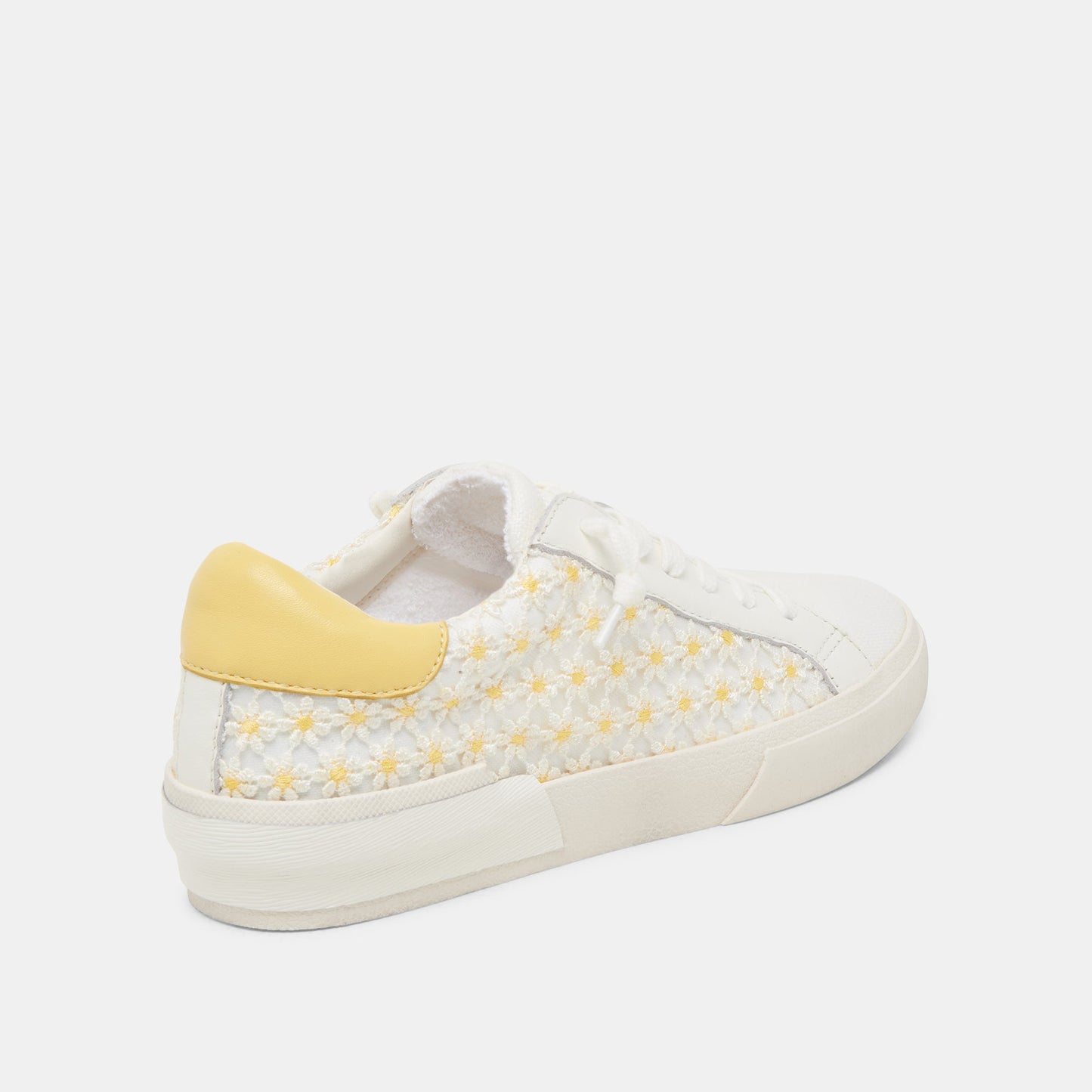 Dolce Vita ZINA FLORAL SNEAKERS WHITE YELLOW FLORAL MESH