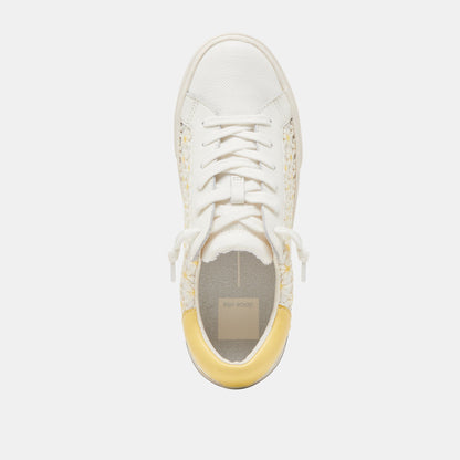 Dolce Vita ZINA FLORAL SNEAKERS WHITE YELLOW FLORAL MESH