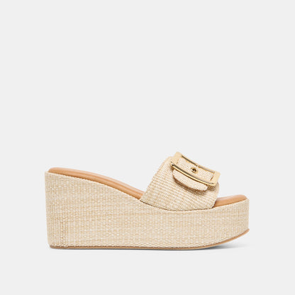 Dolce Vita Jilian Lt Natural Raffia Wedges