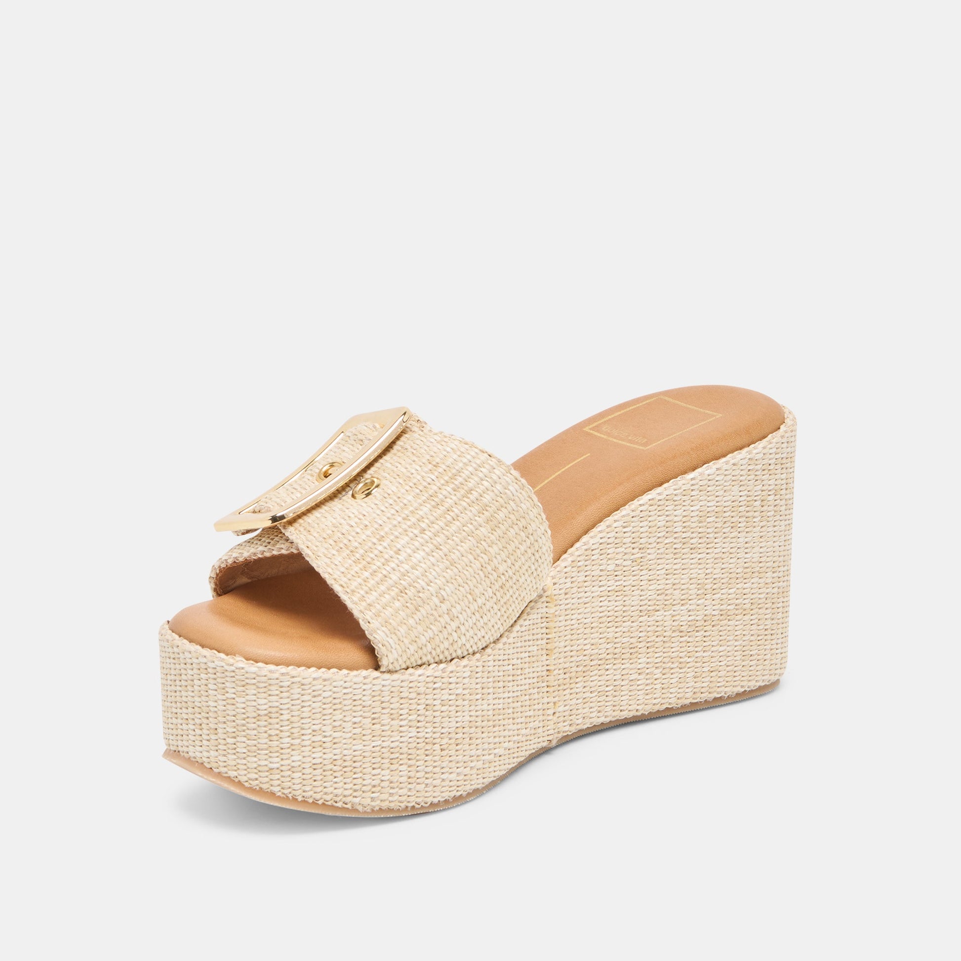 Dolce Vita Jilian Lt Natural Raffia Wedges