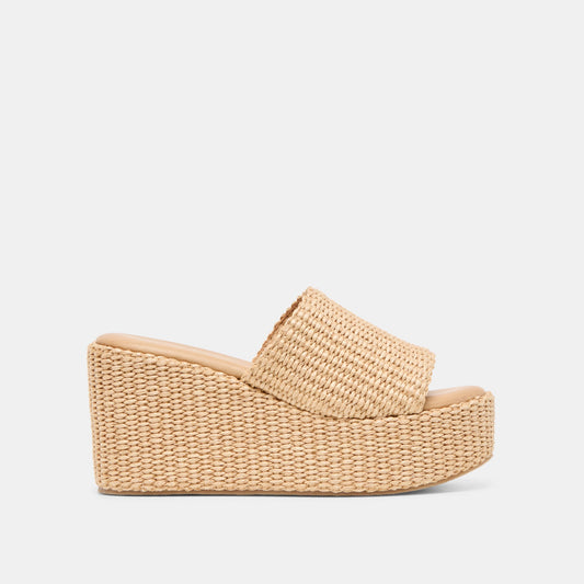 Dolce Vita Joclyn Lt Natural Raffia Wedges