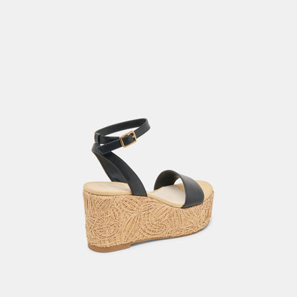 Dolce Vita TALISA WEDGES BLACK LEATHER