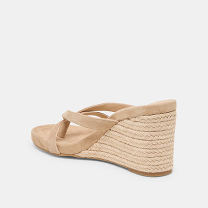 Dolce Vita Helan Espadrille Camel Suede Wedges