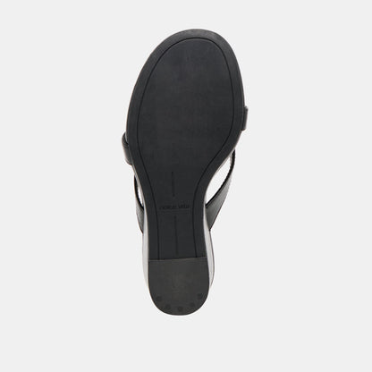 Dolce Vita Helan Black Leather Wedges