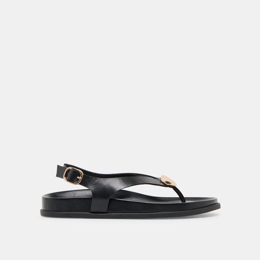 Dolce Vita Jony Black Leather Sandals