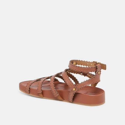 Dolce Vita Susana Cognac Leather Sandals