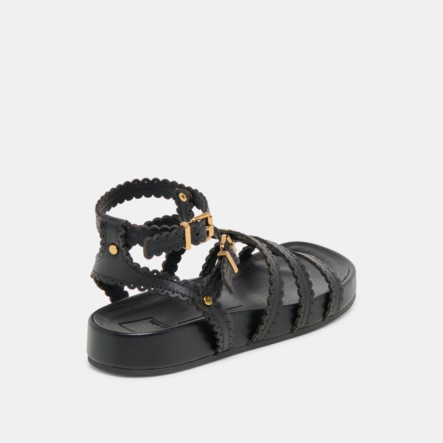 Dolce Vita Susana Black Leather Sandals