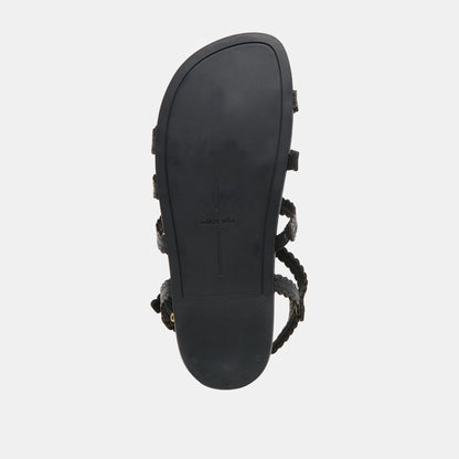 Dolce Vita Susana Black Leather Sandals