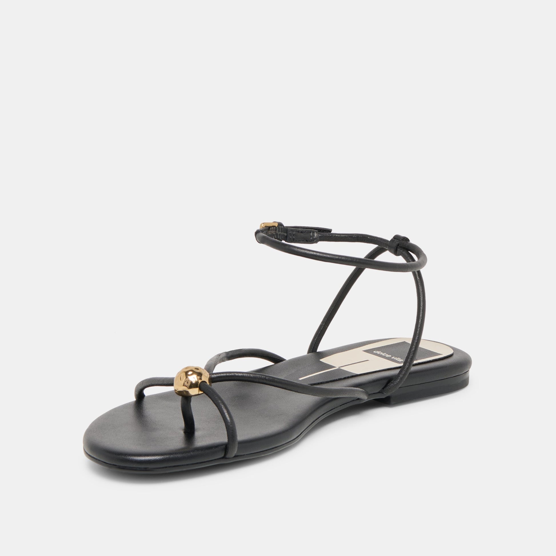 Dolce Vita Kenley Black Leather Sandals