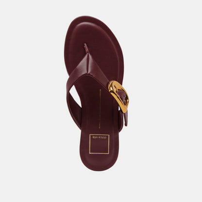 Dolce Vita Rossa Burgundy Leather Sandals