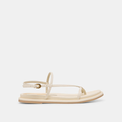Dolce Vita Dallen Off White Leather Sandals