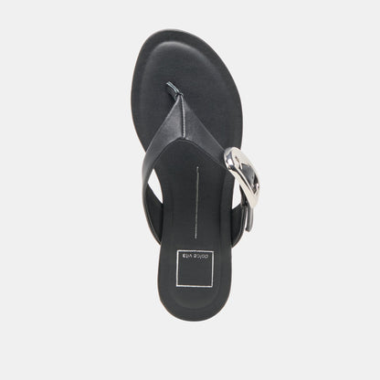 Dolce Vita Rossa Black Leather Sandals