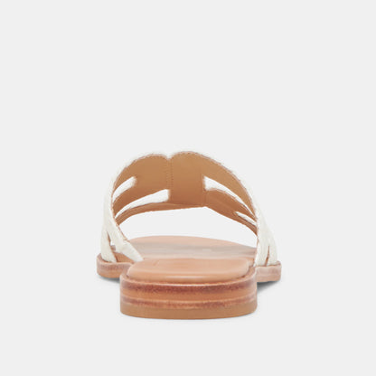 Dolce Vita EMON WIDE SANDALS WHITE RAFFIA