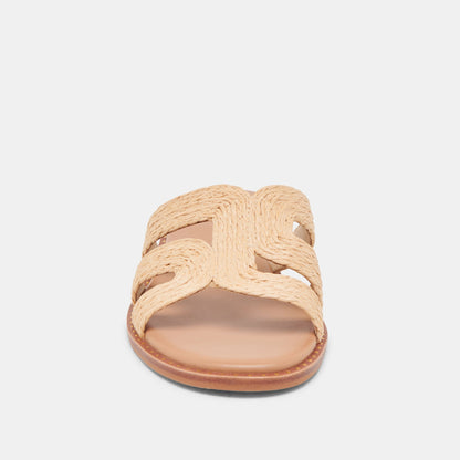 Dolce Vita EMON WIDE SANDALS LT NATURAL RAFFIA