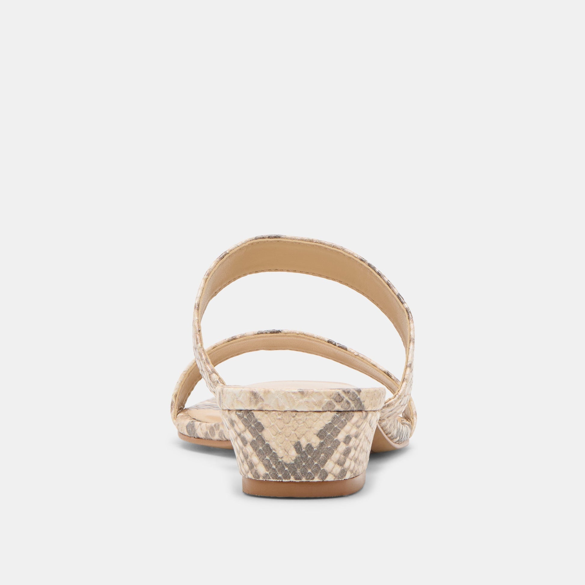 Dolce Vita Kamile Natural Snake Embossed Leather Sandals