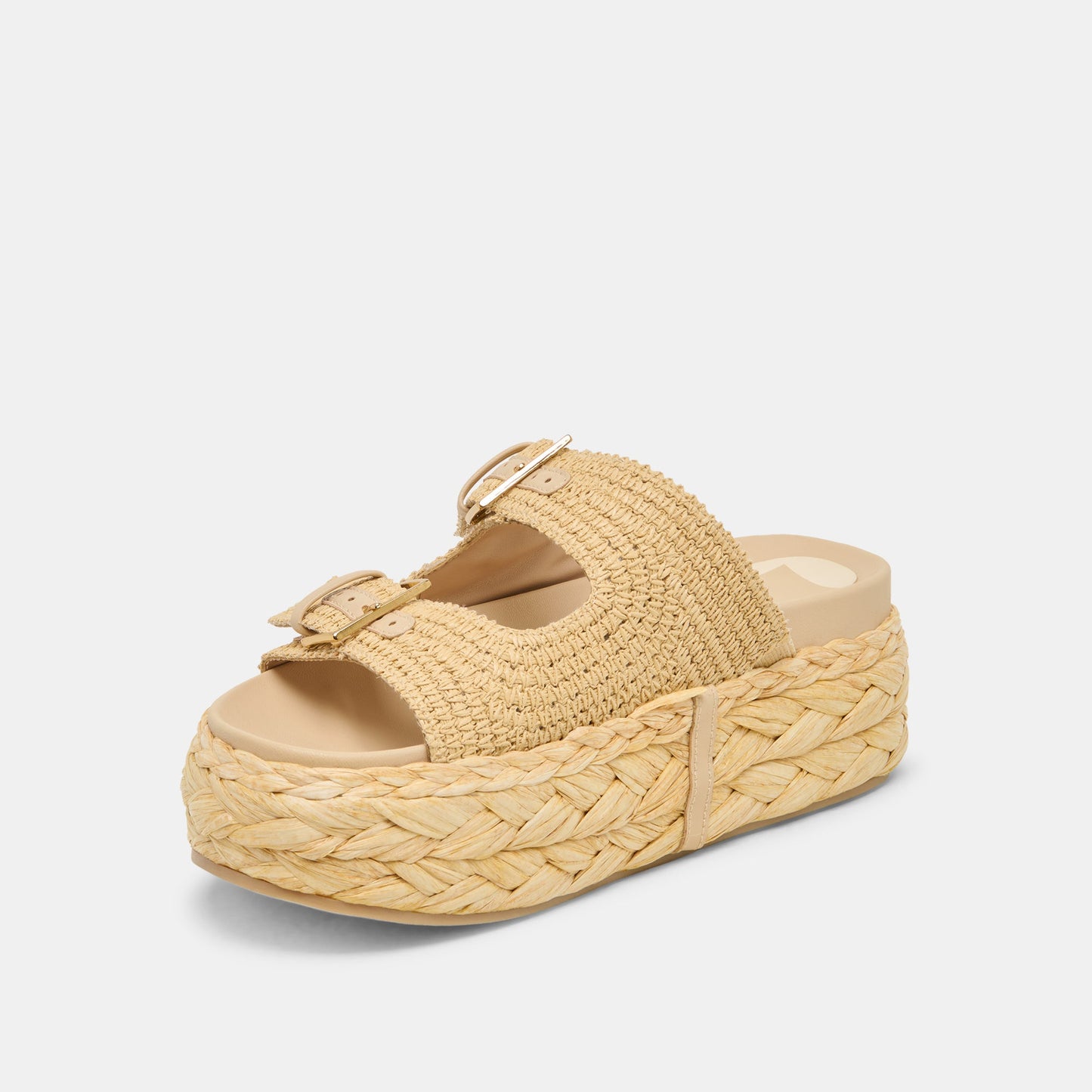 Dolce Vita Falyn Lt Natural Woven Raffia Sandals