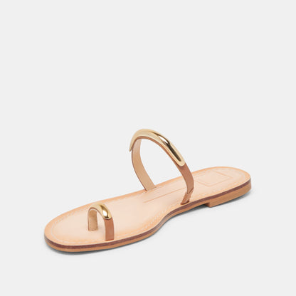 Dolce Vita WINK WIDE SANDALS SADDLE LEATHER