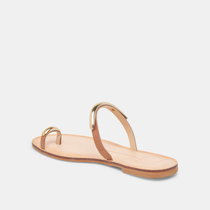 Dolce Vita WINK WIDE SANDALS SADDLE LEATHER