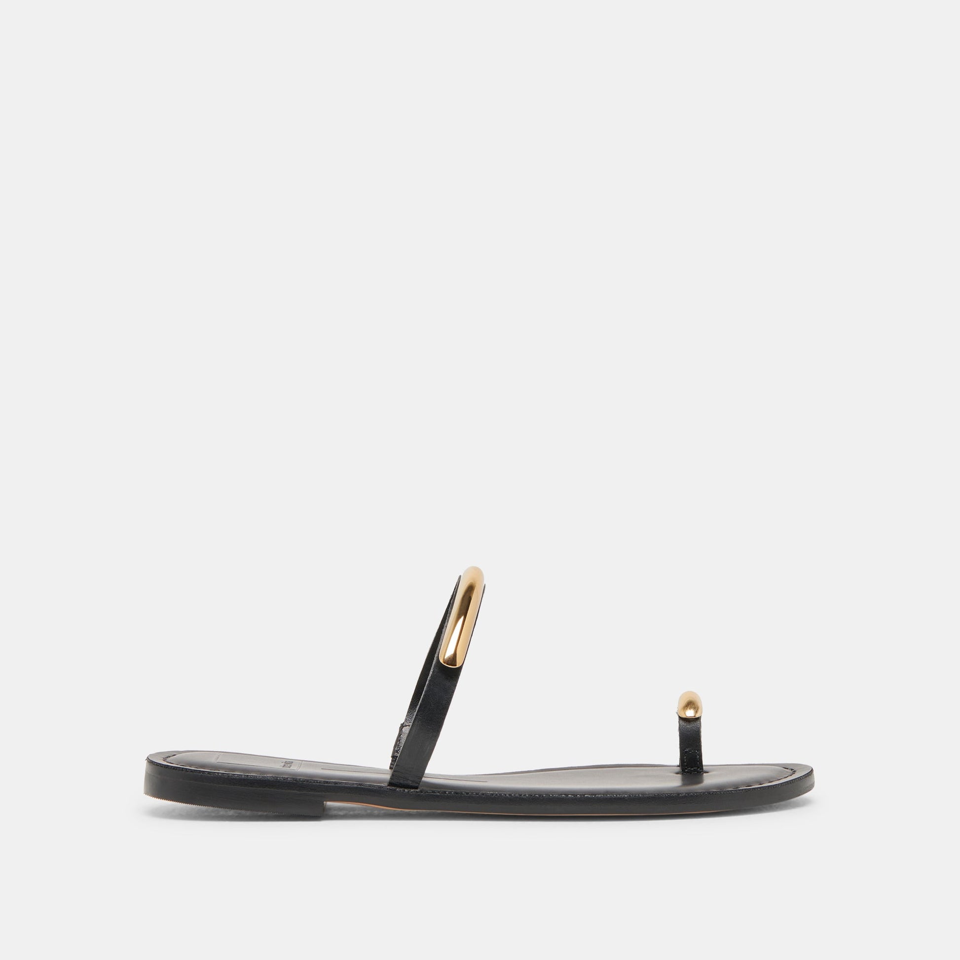 Dolce Vita WINK WIDE SANDALS BLACK LEATHER