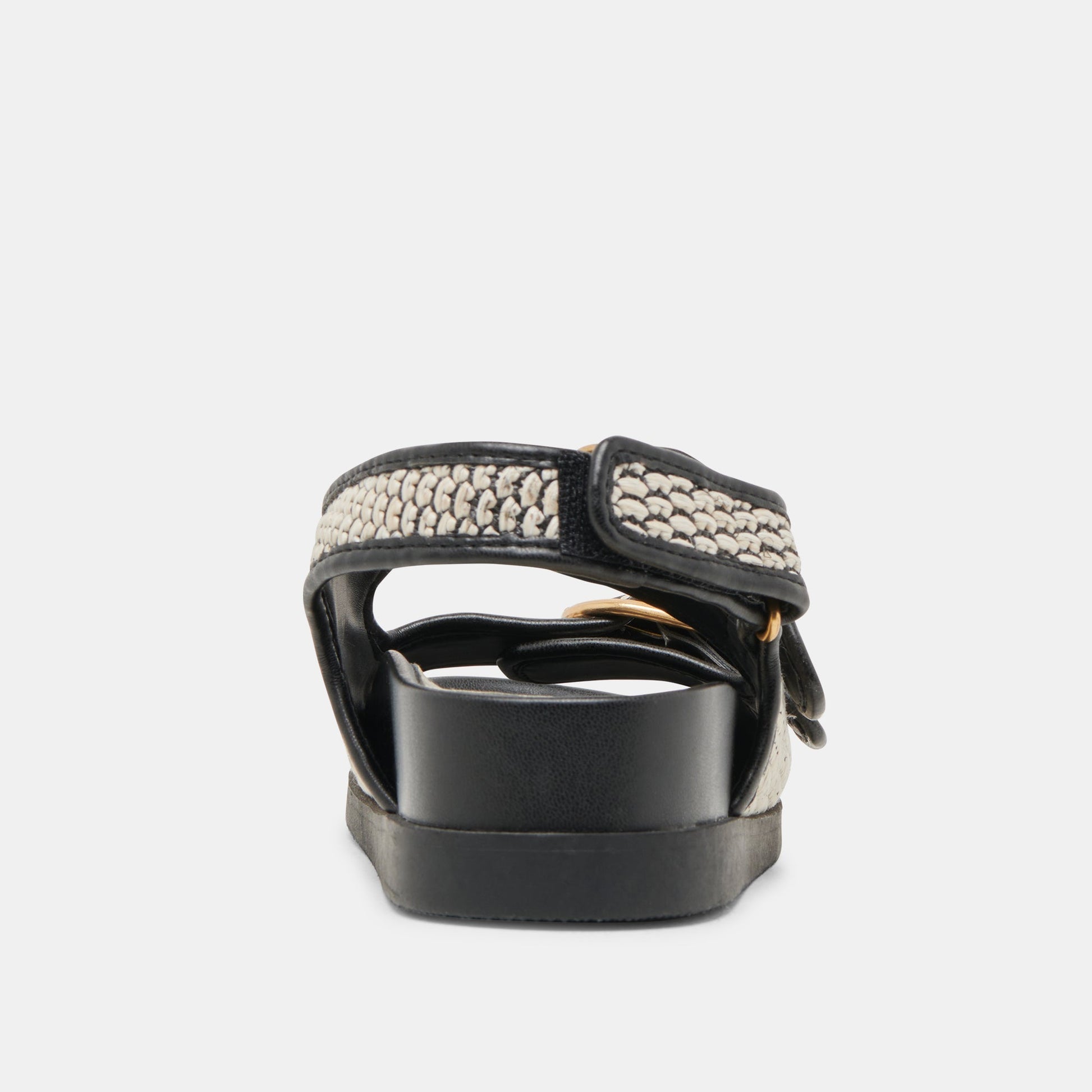 Dolce Vita STARLA SANDALS BLACK NATURAL RAFFIA
