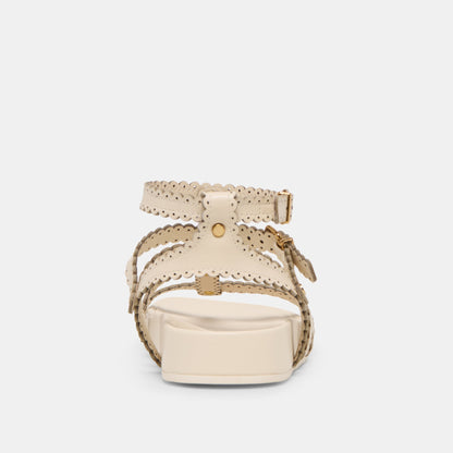 Dolce Vita Susana Creme Leather Sandals