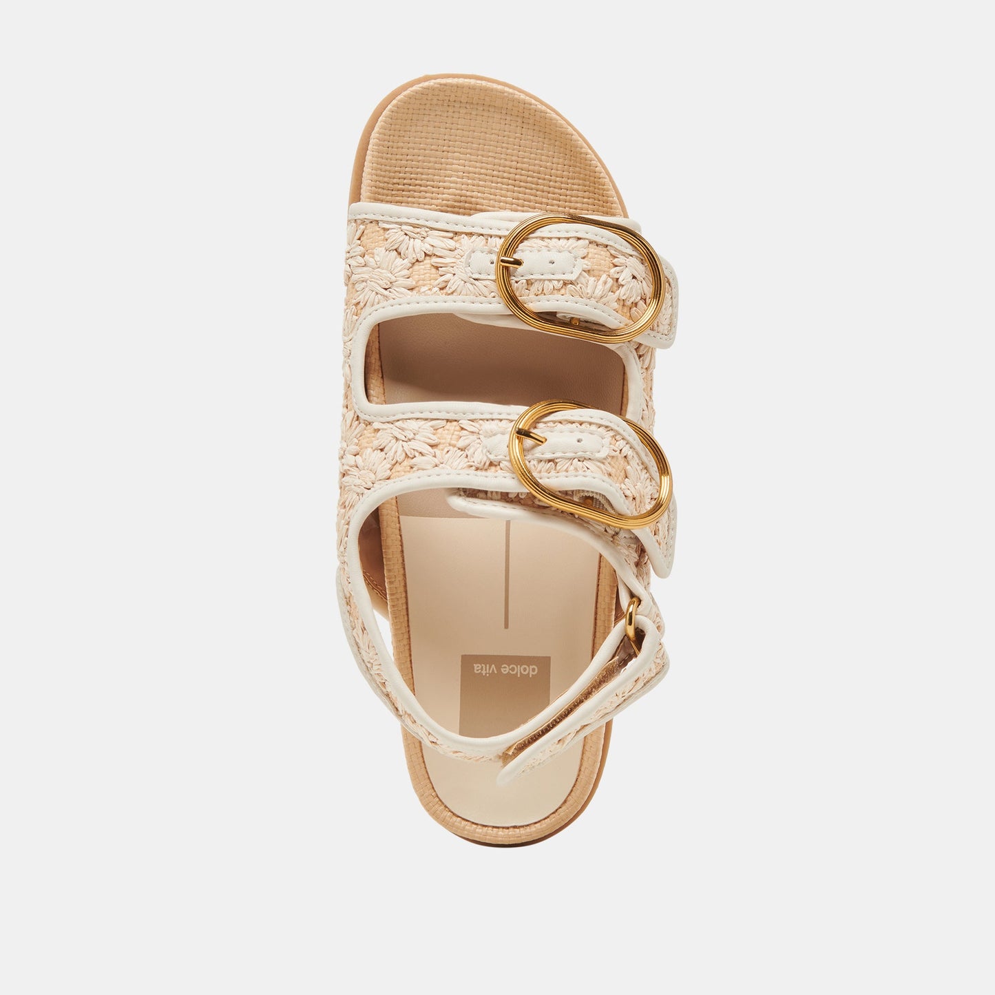 Dolce Vita STARLA SANDALS CREME FLORAL RAFFIA