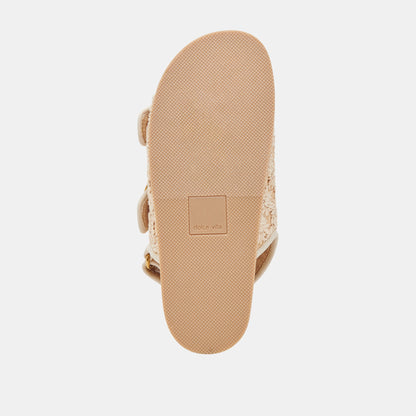 Dolce Vita STARLA SANDALS CREME FLORAL RAFFIA