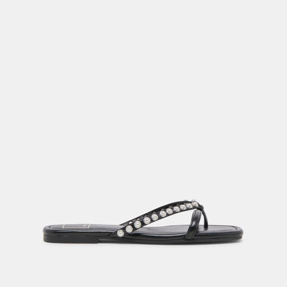 Dolce Vita LUCCA PEARL SANDALS BLACK PEARLS