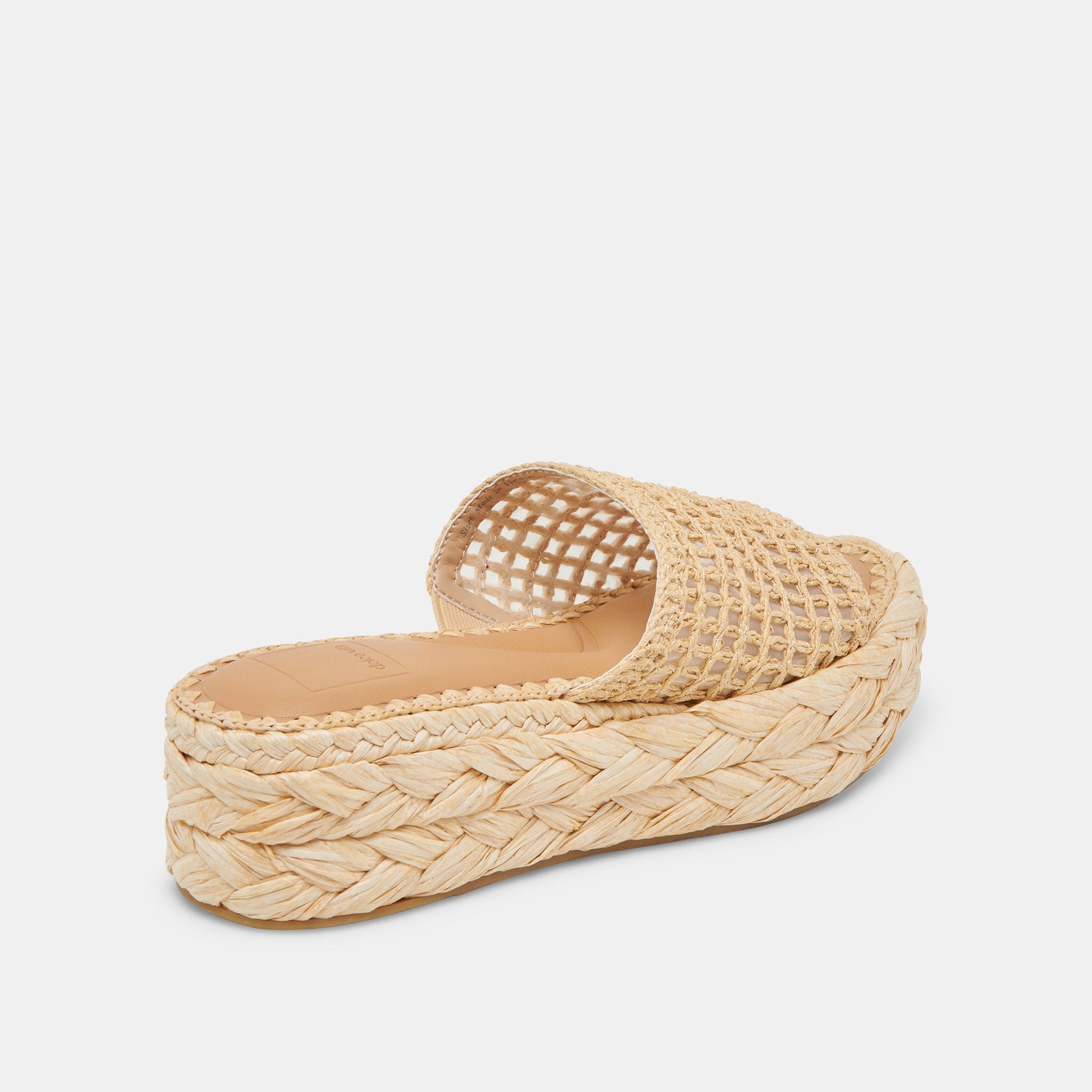 Dolce Vita CHAVI MESH SANDALS NATURAL WOVEN RAFFIA