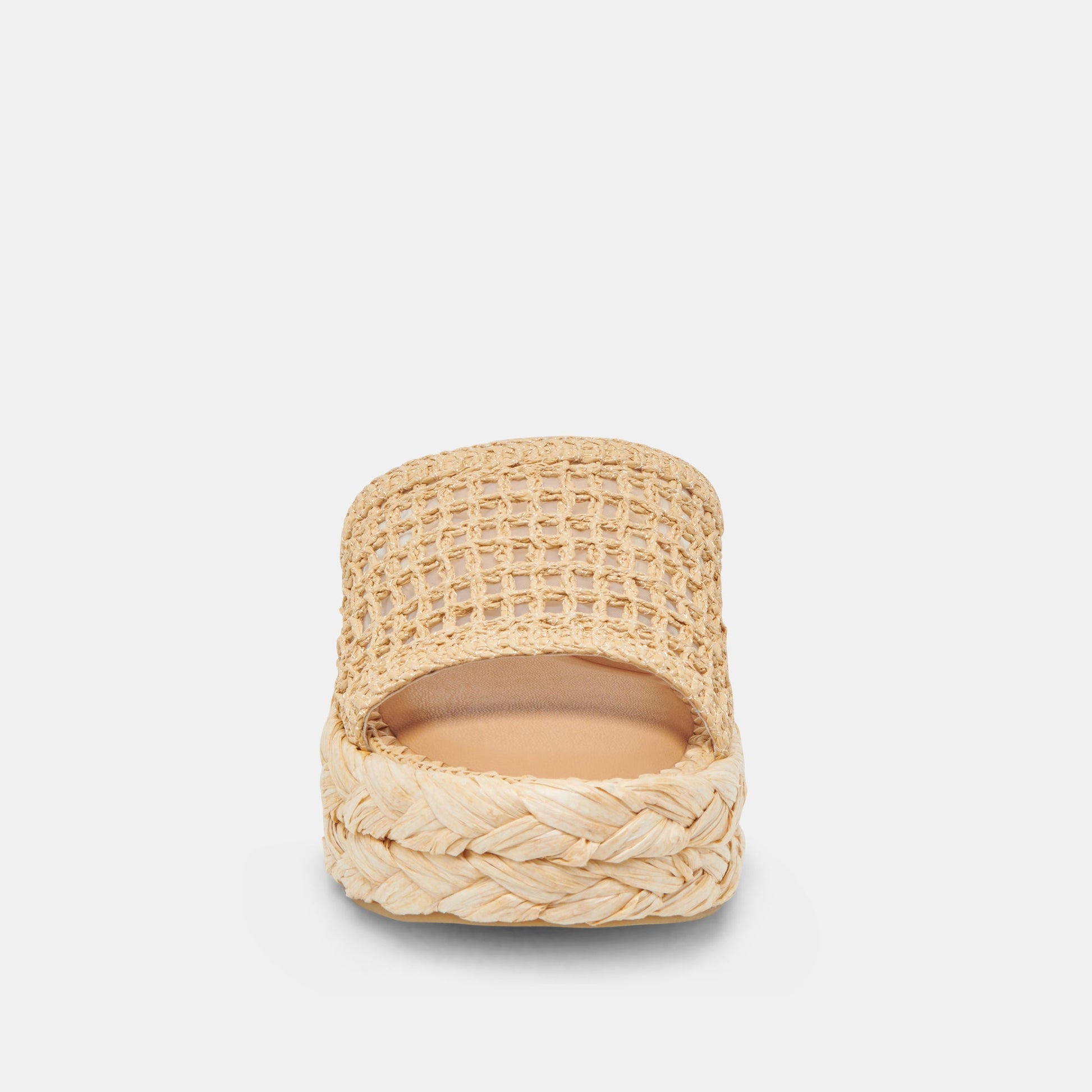 Dolce Vita CHAVI MESH SANDALS NATURAL WOVEN RAFFIA