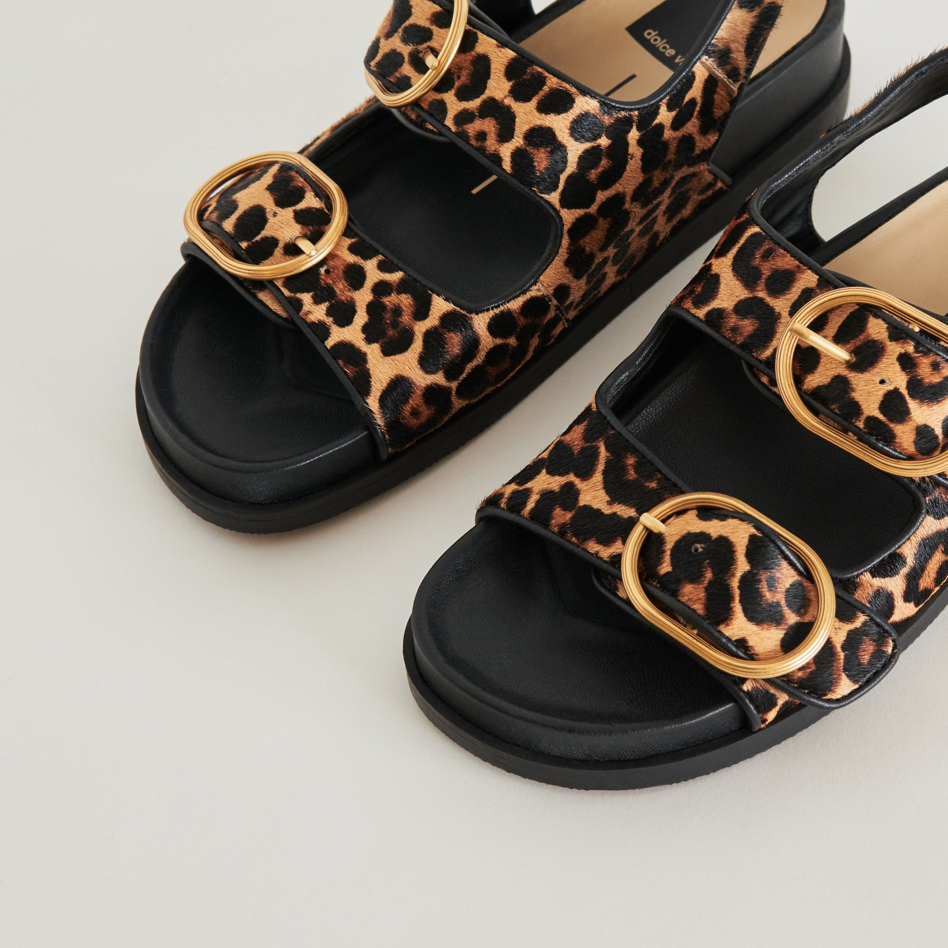 Dolce Vita STARLA SANDALS LEOPARD BLACK CALF HAIR