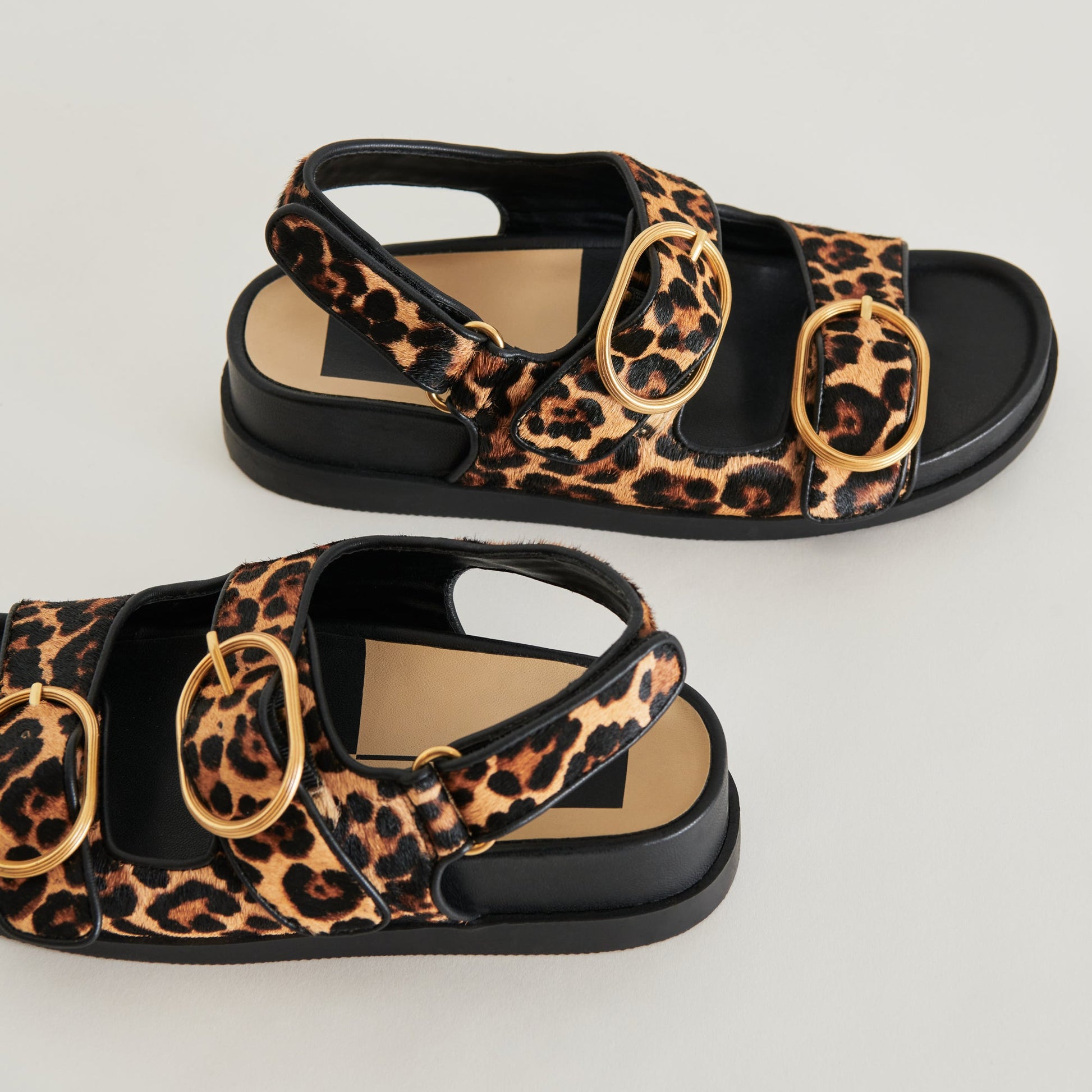 Dolce Vita STARLA SANDALS LEOPARD BLACK CALF HAIR