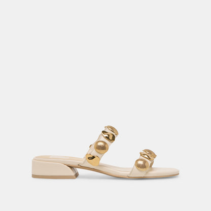Dolce Vita Farrow Creme Leather Sandals