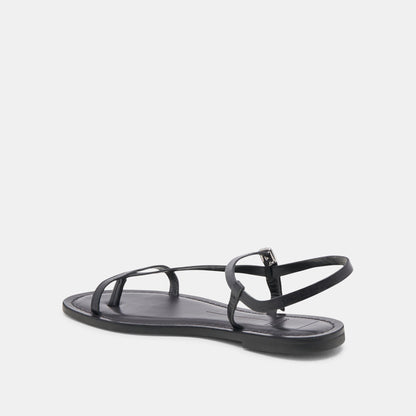 Dolce Vita WANDRE SANDALS NOIR EMBOSSED LEATHER