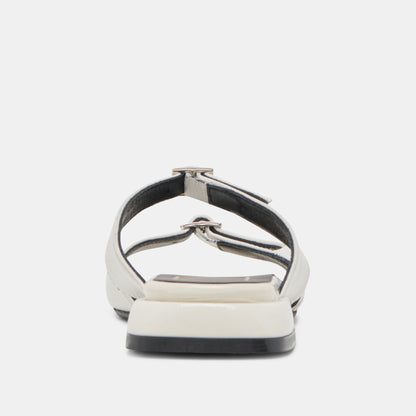 Dolce Vita LAVERN SANDALS OFF WHITE CRINKLE PATENT