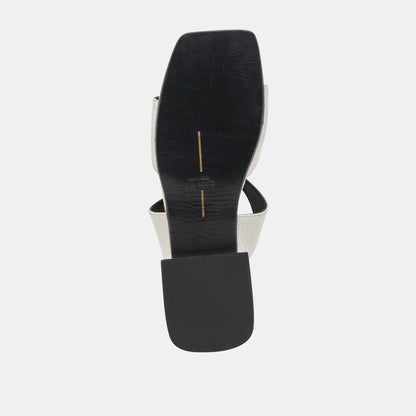 Dolce Vita LAVERN SANDALS OFF WHITE CRINKLE PATENT