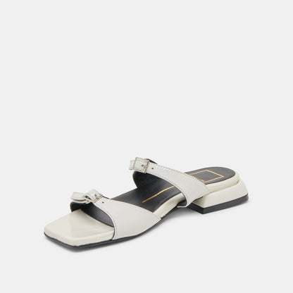 Dolce Vita LAVERN SANDALS OFF WHITE CRINKLE PATENT